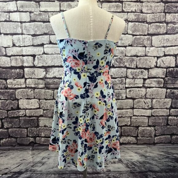 French Connection Floral Spaghetti Strap Empire Style Dress Size 8 - Picture 6 of 11
